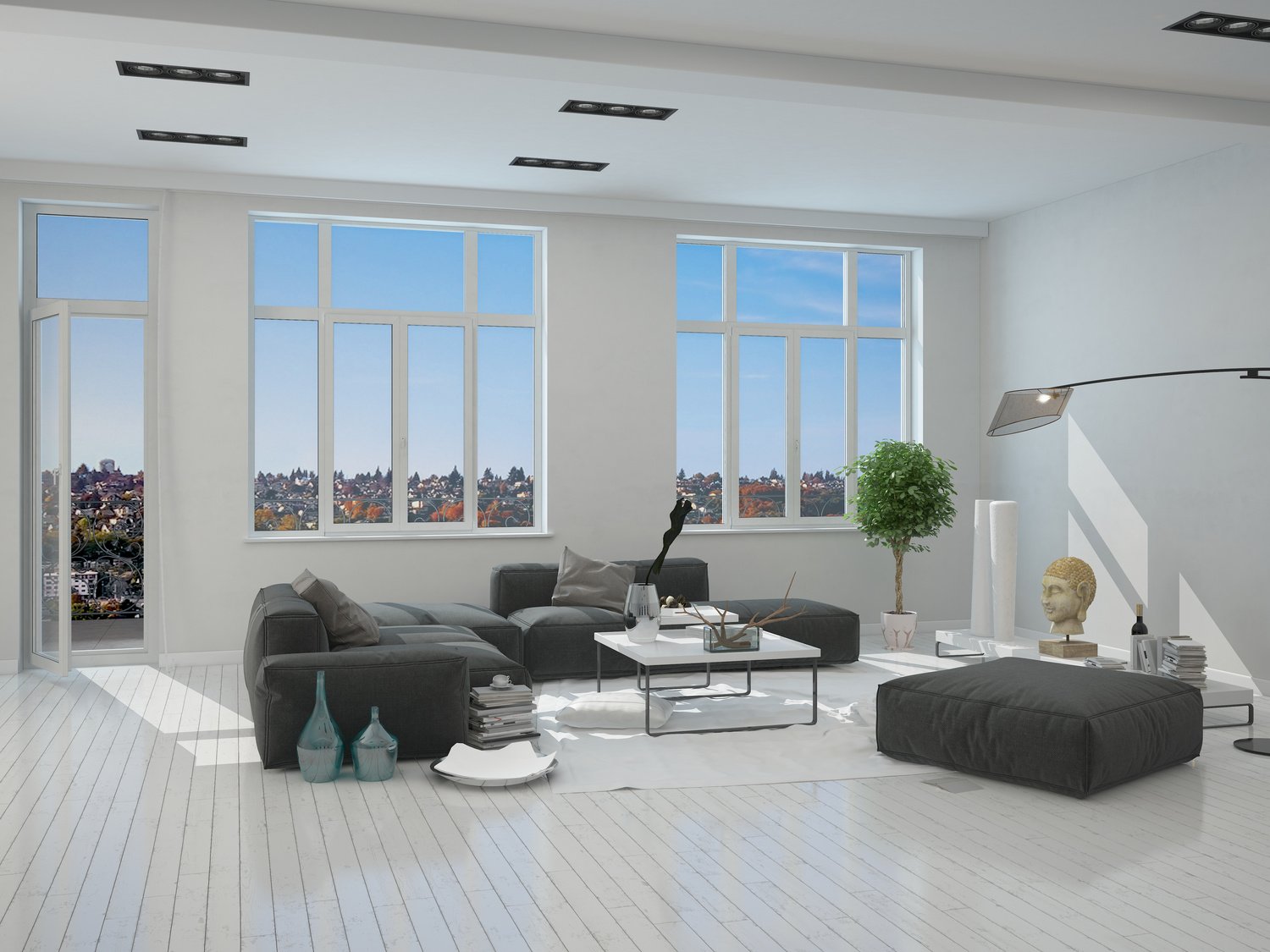 Elegant Living Room inside an Architectural House